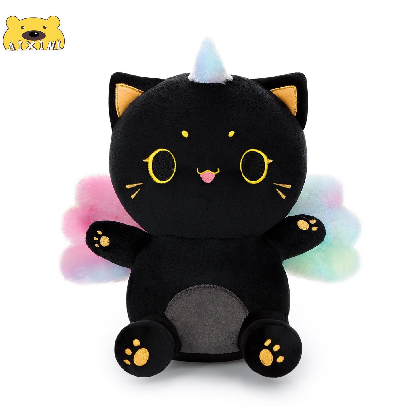 Animal ( Panda/Cat/Axolotl) With Rainbow Wing Plush Toys 25cm - 5 Styles