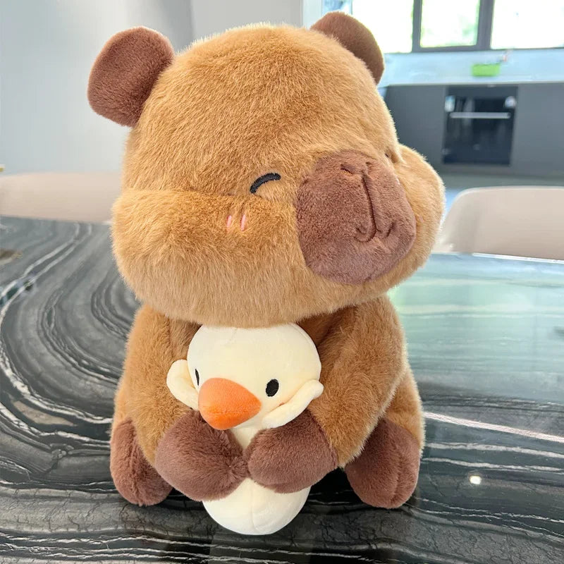 Cute Capybara With Duck Plush Toys 32cm