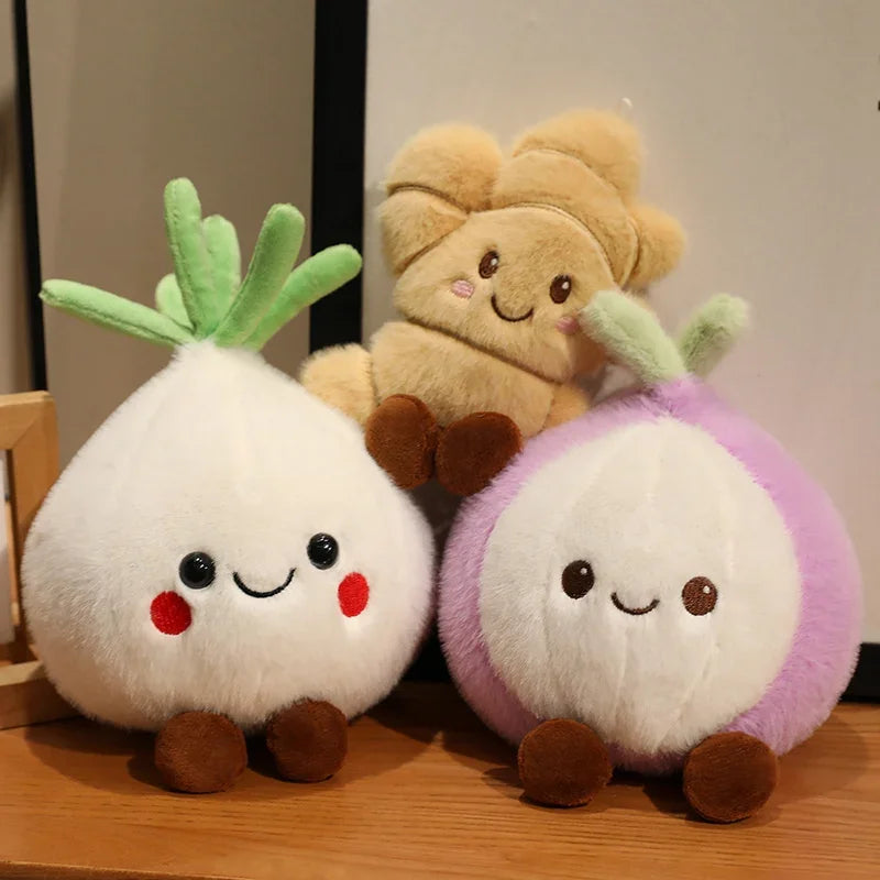Cute Vegetables (Onion/Ginger/Garlic) Plush Toys 20-22cm