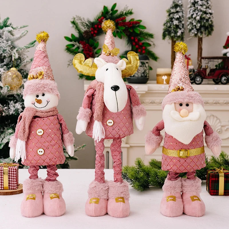 Christmas (Santa Claus/Reindeer/Snowman) Stretchable Long Leg Plush Toys - 6 Styles