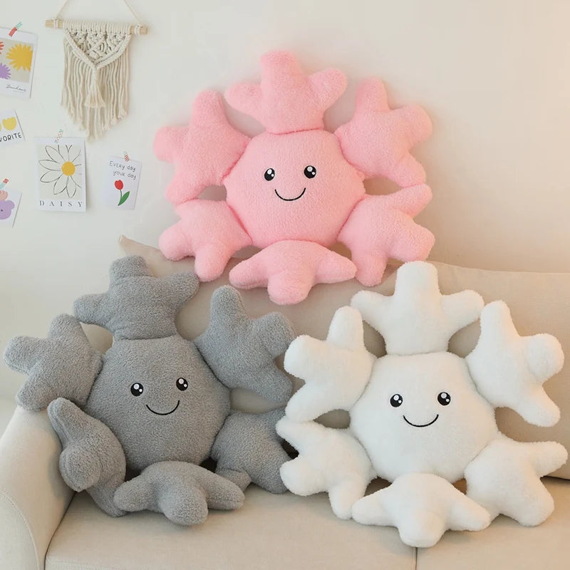 Cute Snowflake Pillow Plush Toys 60cm - Pink/Grey/White