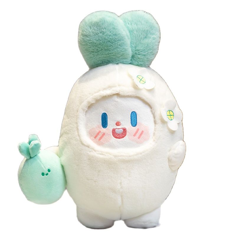 Cute Vegetable Rabbit Plush Toys 18-21cm (Potato/Broccoli/Eggplant/Tomato/White Radish)