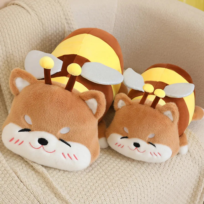 Funny Dog/Capybara Bee Hybrid Plush Toys 30/45cm