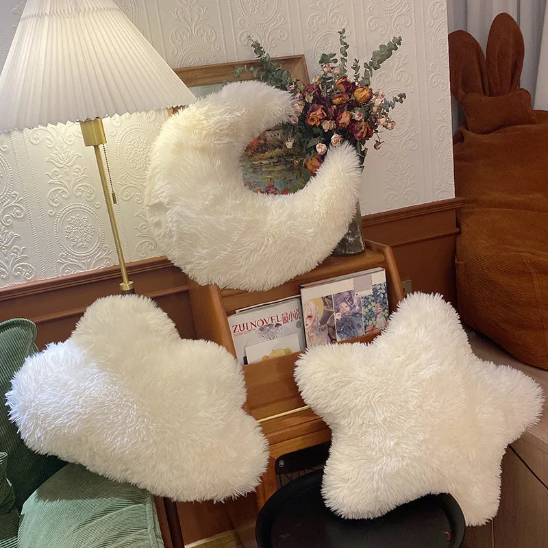 Sky Series Plush Toys (White Cloud/Moon/Star)