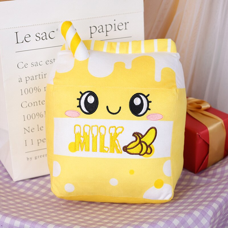 Cute Milk Carton Plush Toys 25cm (Strawberry/Banana/Blueberry/Chocolate)