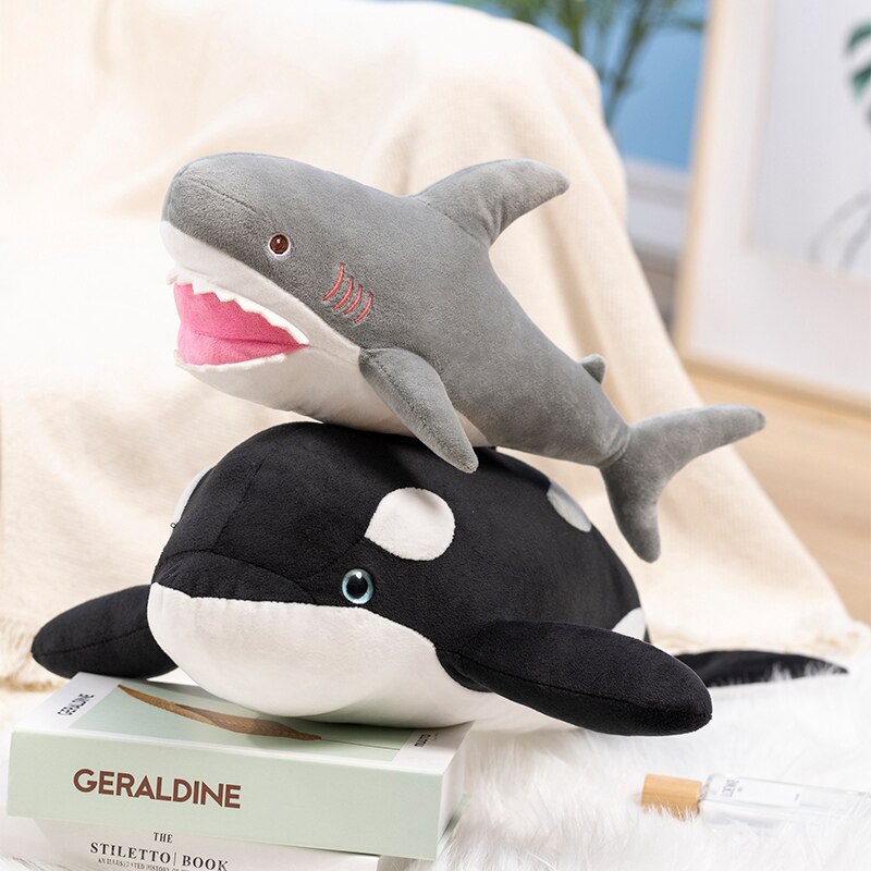 Killer Whale/Great White Shark Plush Toys 35/50cm