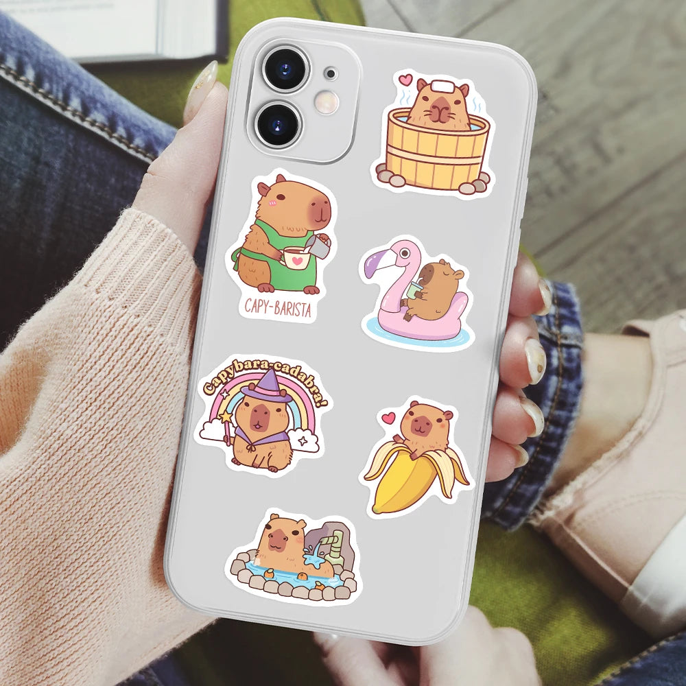 50 pcs Cute/Kawaii Capybara Stickers