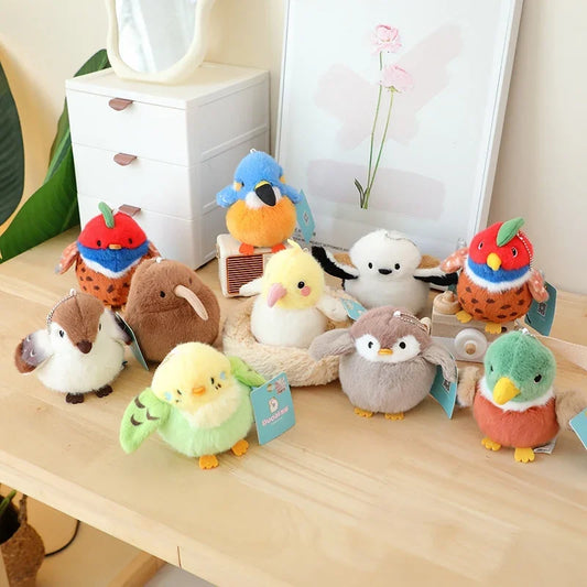 Cute Colourful Bird Plush Keychain - 10 Styles