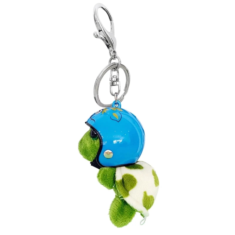 Cute Turtle/Bear With Helmet Plush Keychains - 18 Styles