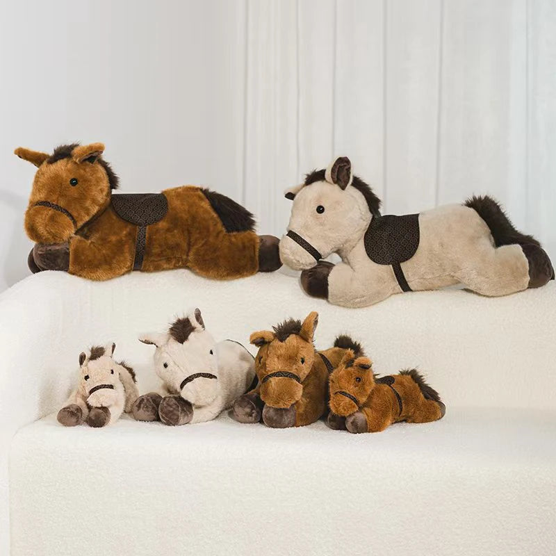 Cute Lying Horse Plush Toys 30/45/60cm