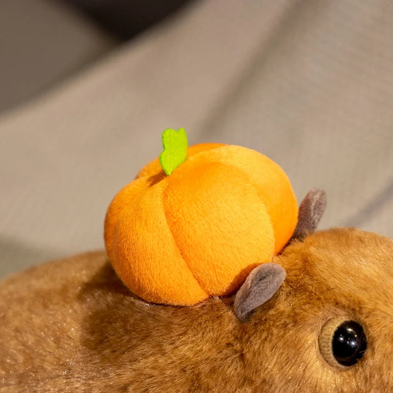 Cute Capybara With Pumpkin Plush Toys 30cm