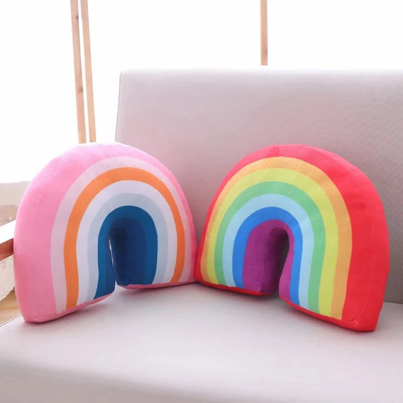 Rainbow U Shaped Plush Pillow Toys - 3 Styles