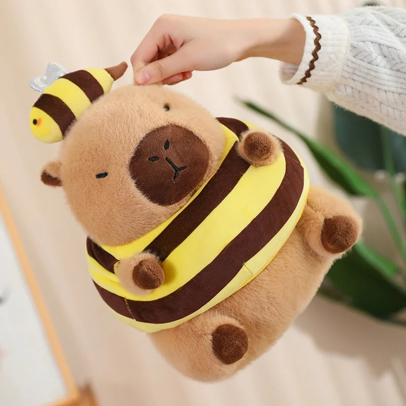 Cute Capybara With Dress Up (Bee/Hamburger/Persimmon) Plush Toys 30/40cm