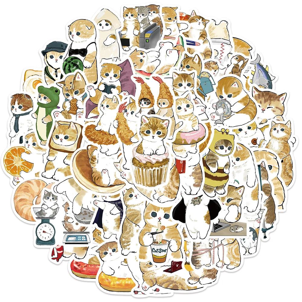 64 pcs Cute/Kawaii Cat Stickers