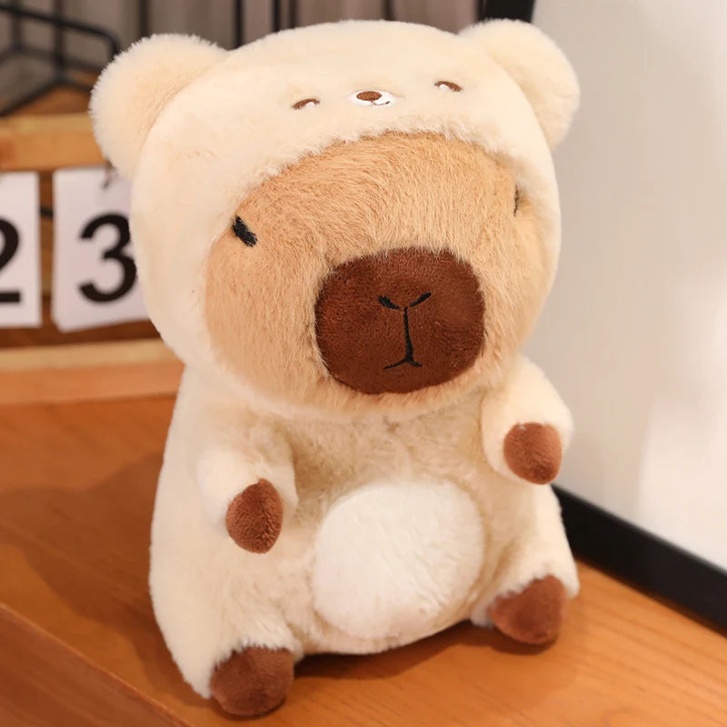 Cute Capybara With Animal (Bear/Duck/Unicorn/Rabbit/Dog) Dress Up Plush Toys 25/30/40cm