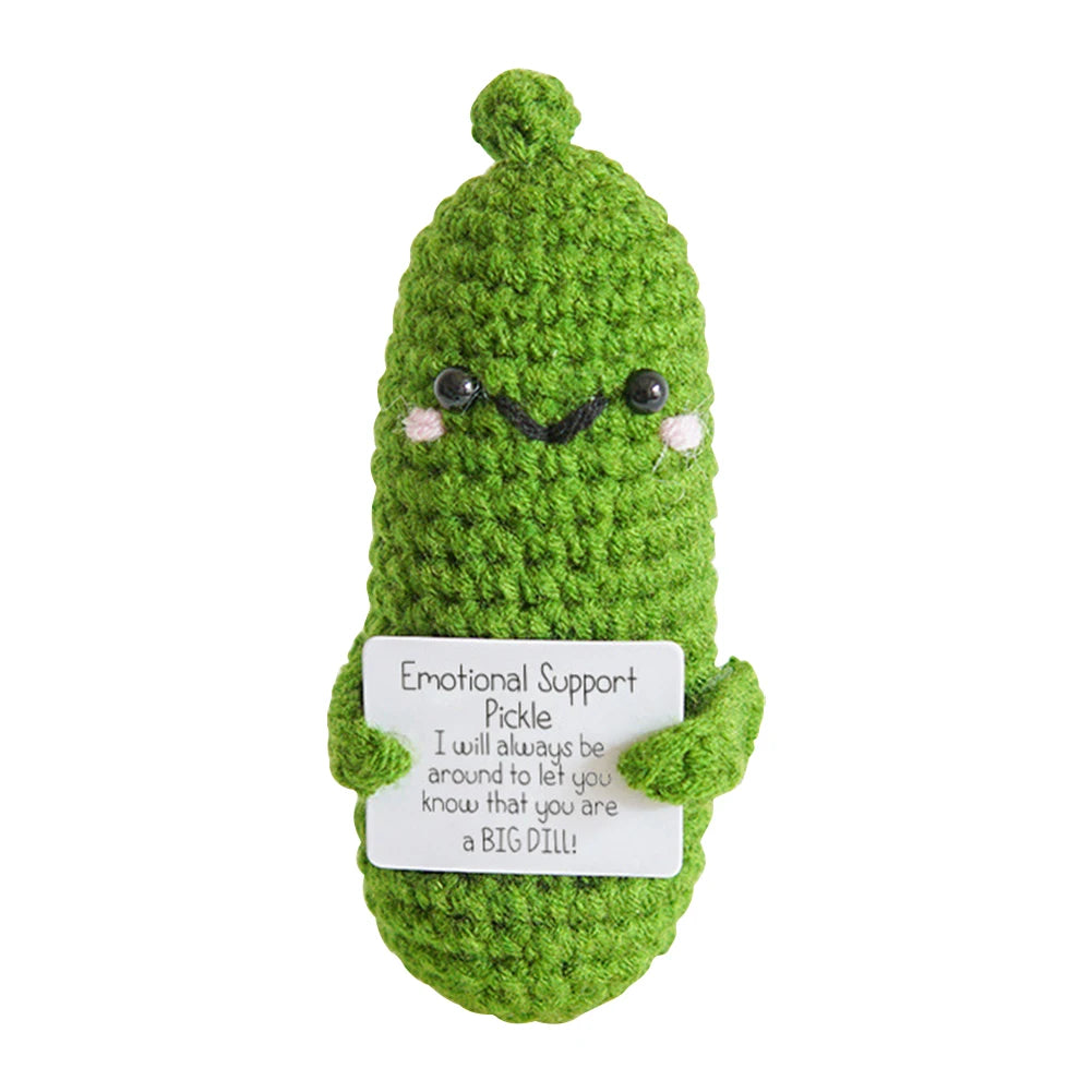 Handmade Knitted Pickle/Pineapple/ Avocado/Potato With Positive Message - 11 Styles