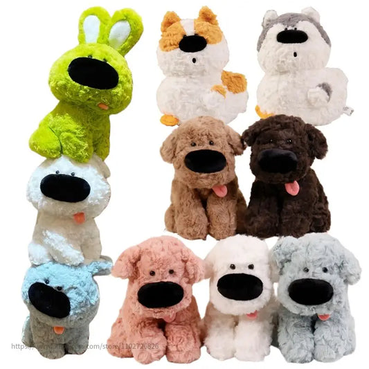 Funny Big Nose Animal (Dog/Rabbit/Bear/Duck) Plush Toys 30cm - 11 Styles