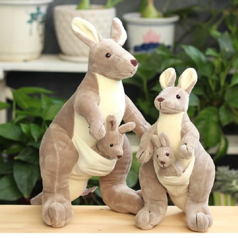 Cute Kangaroo With Joey Plush Toys 26/35cm