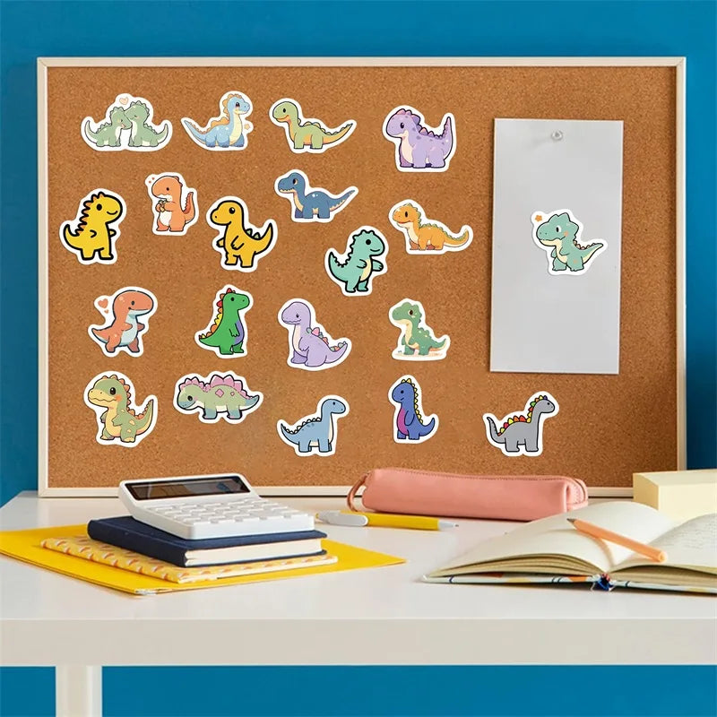 100 pcs Cute/Kawaii Small Dinosaur Stickers