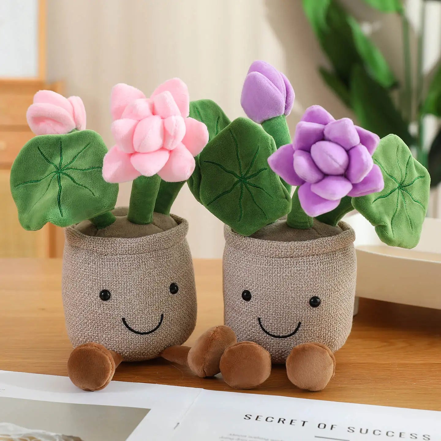 Cute Plant (Lotus Flower) Plush Toys 30cm - White/Pink/Purple/Orange