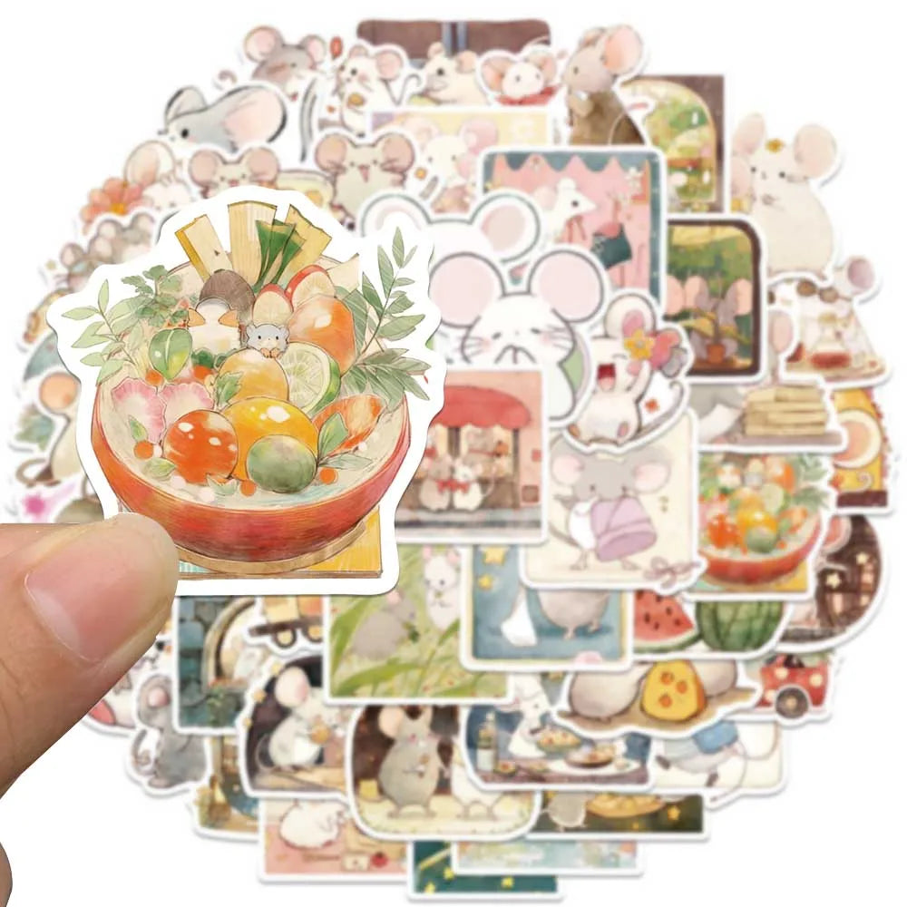 50 pcs Cute/Kawaii Mouse/Mice Stickers