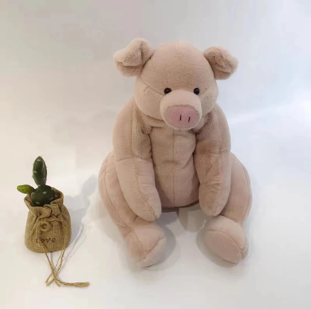 Sitting Animal (Panda/Pig/Lion/Dog/Bear) Plush Toys 40cm - 5 Styles