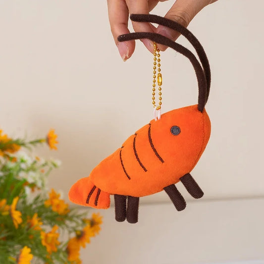 Cute Prawn/Shrimp Plush Keychains 10cm