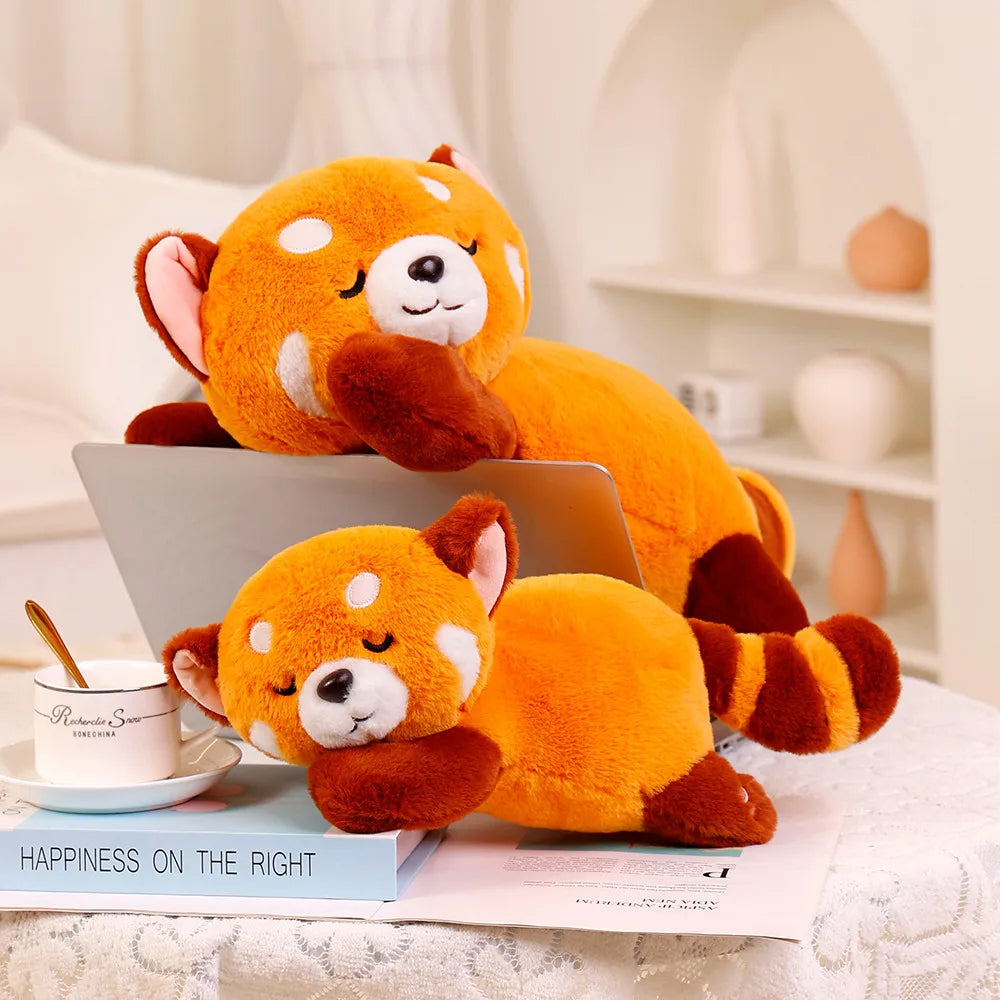 Cute Sleeping Red Panda Plush Pillow Toys 35/50/65/90cm