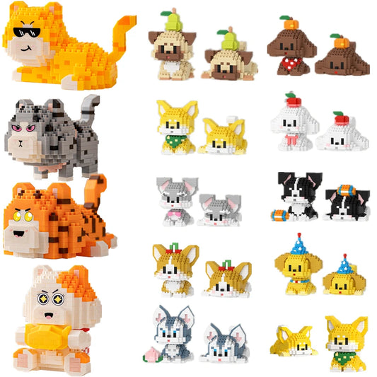 Cute Cat/Dog Mini Building Blocks - 15 Styles