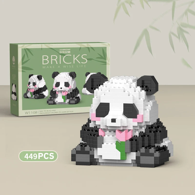 Cute Panda Mini Building Blocks - 12 Styles