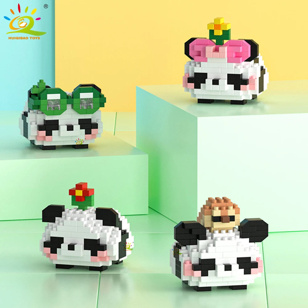 Cute Panda Mini Building Blocks - 9 Styles