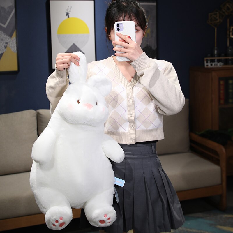 Chubby White Rabbit Plush Toys 45cm/60cm/80cm