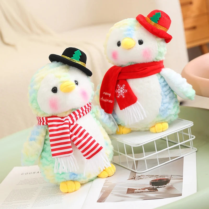 Cute Penguin With Christmas Scarf & Hat Plush Toys 26cm - 4 Styles