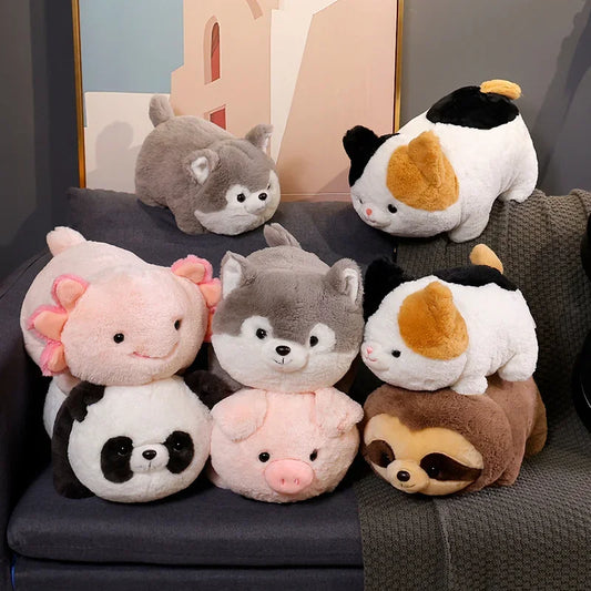 Cute Animal (Pig/Dog/Cat/Panda/Axolotl/Sloth) Plush Toys 30/40cm