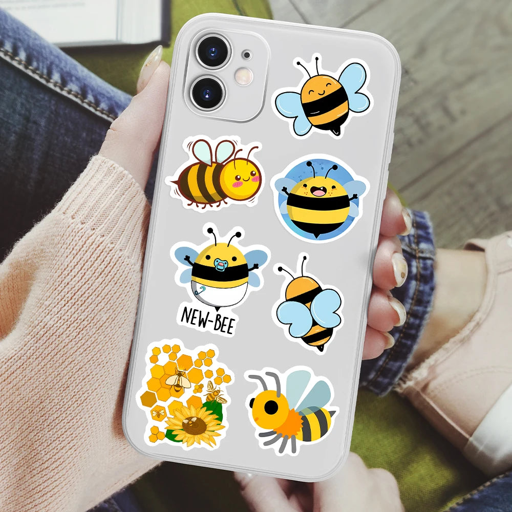 50 pcs Cute/Kawaii Honey Bee Stickers