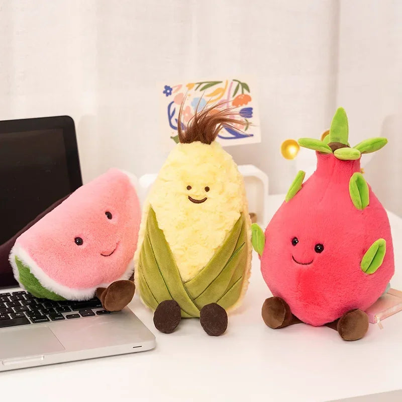 Cute Dragon Fruit/Watermelon/Corn Plush Toys 22-33cm