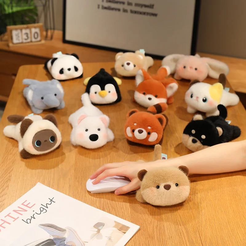 Cute Animial Wrist Rest Plush Toys - 18cm (Duck/Penguin/Dog/Panda/Bear/Elephant/Rabbit/Cat/Otter/Fox/Red Panda)