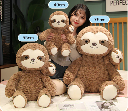 Sloth with Child Pluth Toys 40cm/55cm/75cm