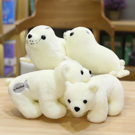 Polar Bear/Seal Plush Toys 24cm