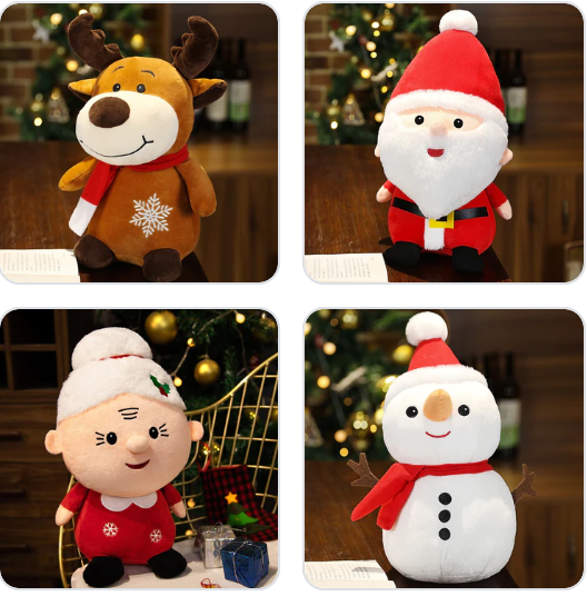 Christmas (Santa Claus/Reindeer/Snowman/Grandma) Plush Toys 23cm/40cm/50cm