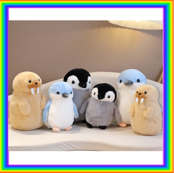 Animal(Blue/Grey Penguin,Walrus) Plush Toys 35cm/45cm