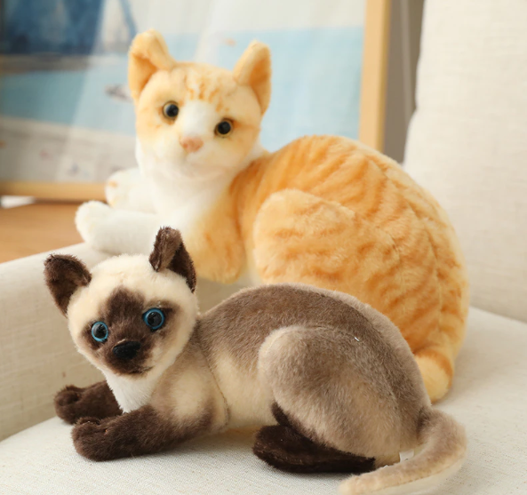 Cat (Lifelike Siamese/Shorthair) Plush Toys