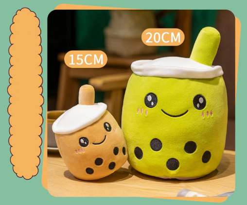 Reversible Bubble Milk Tea Plush Toys 15cm/25cm