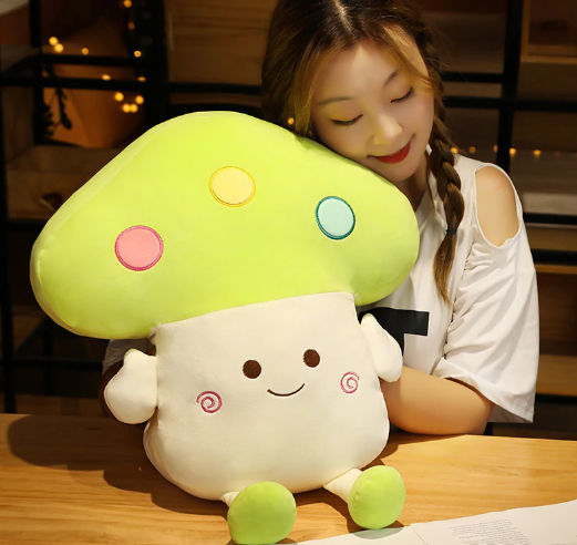 Mushroom Hand Warmer Pillow Plush Toys 43x43cm