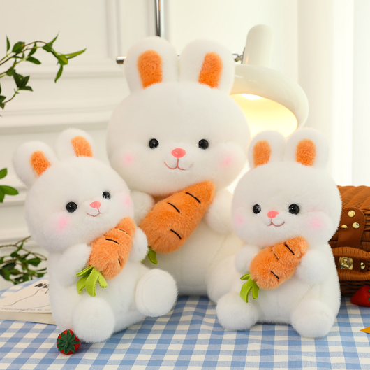 Cute Rabbit with Carrot Plush Toys 28cm/40cm/50cm