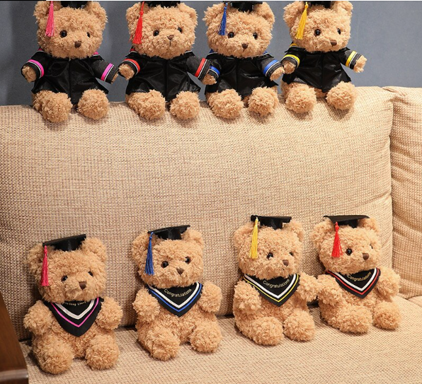 Cute Teddy Bear Graduation Plush Toys 23cm 8 styles