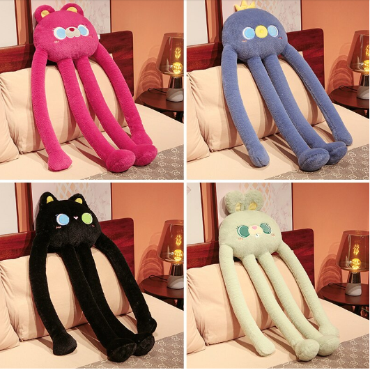 Funny  Long Legged Animals(Black Cat/Rabbit/Bear/Penguin) Pillow Plush Toys 100cm/175cm