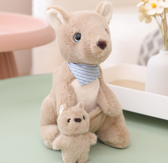 Kangaroo (With Joey) Plush Toys 25/35/45cm- 3 colours