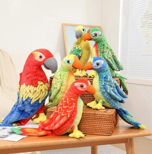 Parrot Lifelike Plush Toys 50cm/70cm - 6 styles