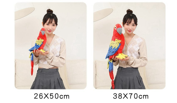 Parrot Lifelike Plush Toys 50cm/70cm - 6 styles